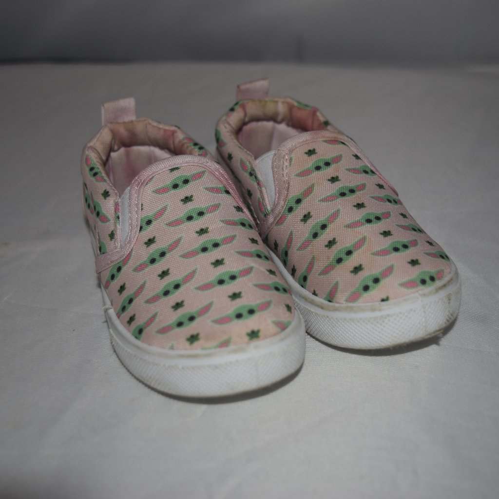 Disney Star Wars Grogu Canvas Slip On Shoes Size 5